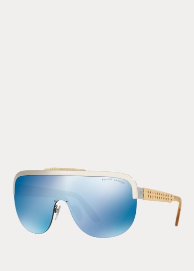 Gafas De Sol Ralph Lauren Mujer Plateados - Woven Shield - ODCAU1429